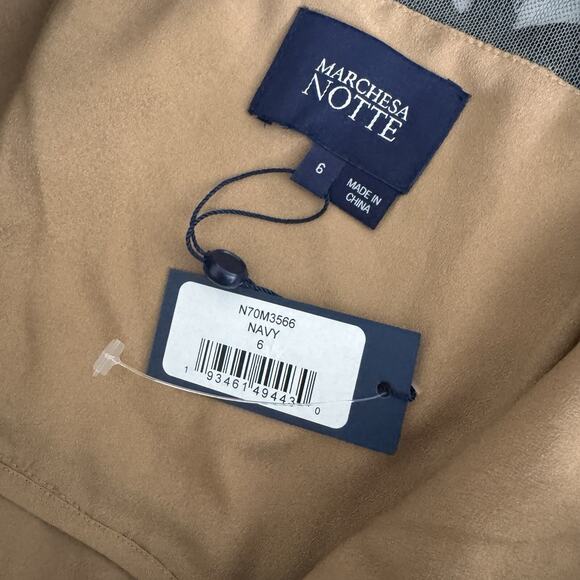 NWT Marchesa Notte Sheath Dress Alexis Floral Embroidered Size 6 Formal Romantic - Picture 15 of 16